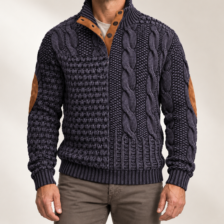 Olivier Textured Cable-Knit Jumper