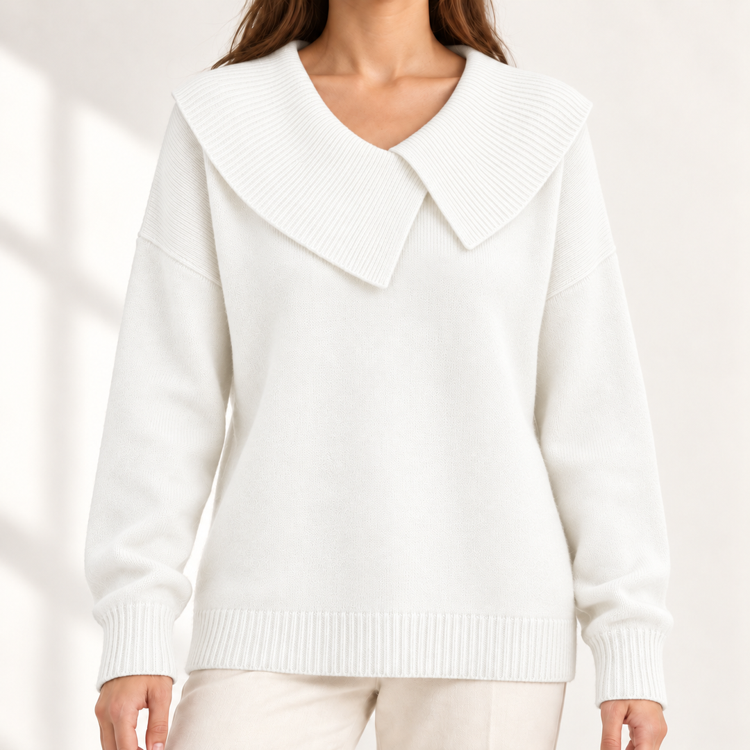 Isolde Relaxed Statement-Collar Jumper