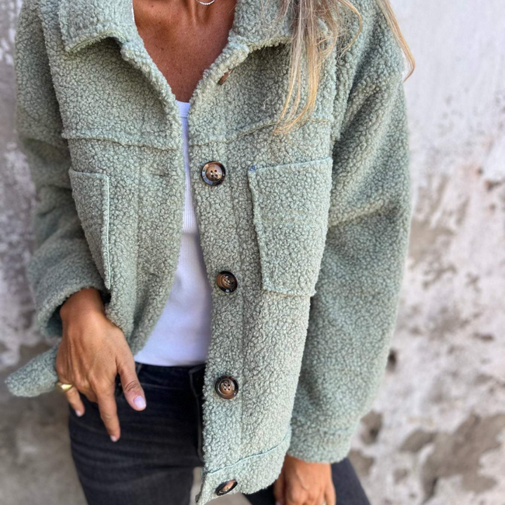 Cecily Cosy Faux-Fur Button Jacket
