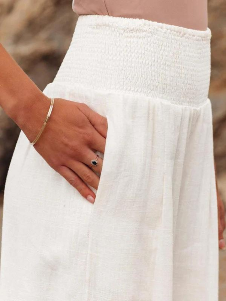 SUSAN FLOWING BEACH TROUSERS WITH WIDE LEGS