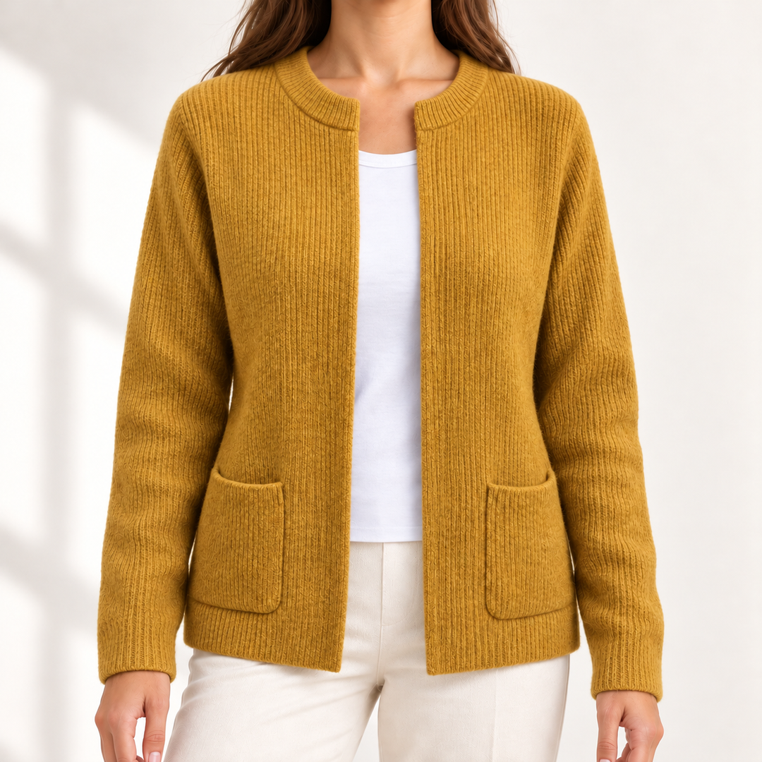 Elodie Cosy Zip-Up Knit Cardigan