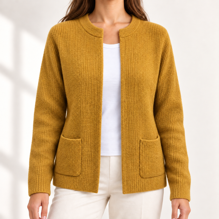 Elodie Cosy Zip-Up Knit Cardigan
