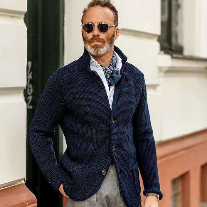 Mauricio Blazer-Inspired Knit Cardigan