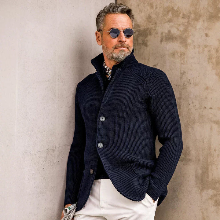 Mauricio Blazer-Inspired Knit Cardigan