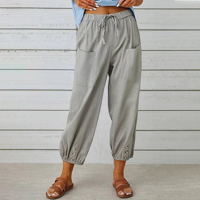 LENA HIGH WAIST RELAXED TROUSERS