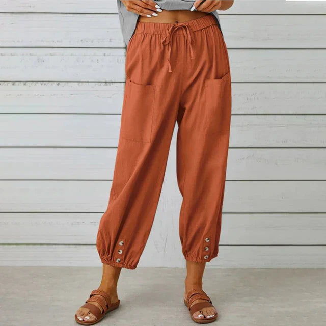 LENA HIGH WAIST RELAXED TROUSERS