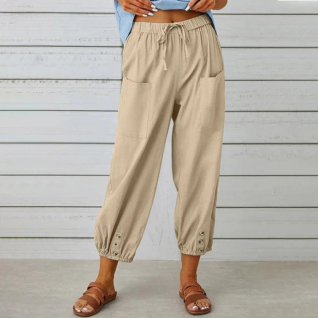 LENA HIGH WAIST RELAXED TROUSERS