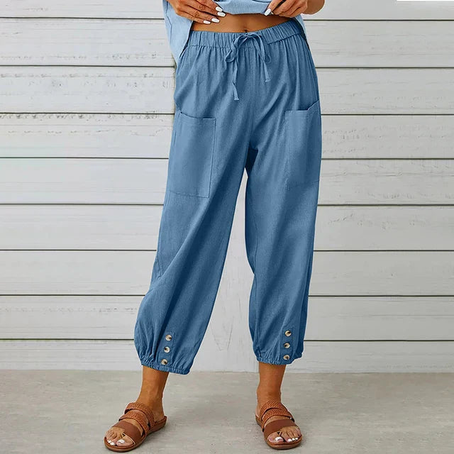 LENA HIGH WAIST RELAXED TROUSERS