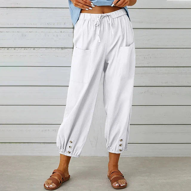 LENA HIGH WAIST RELAXED TROUSERS