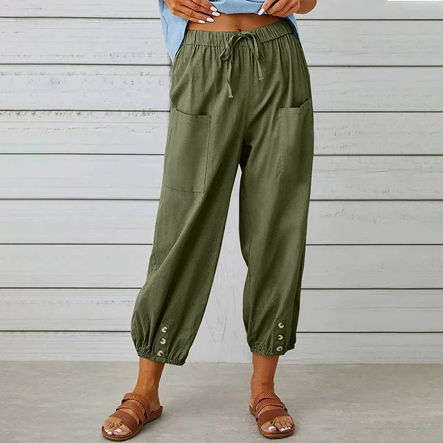 LENA HIGH WAIST RELAXED TROUSERS