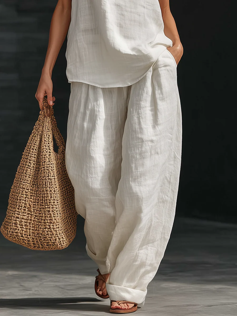 Nathalie™ – Sleeveless Top and Wide-Leg Trouser Set