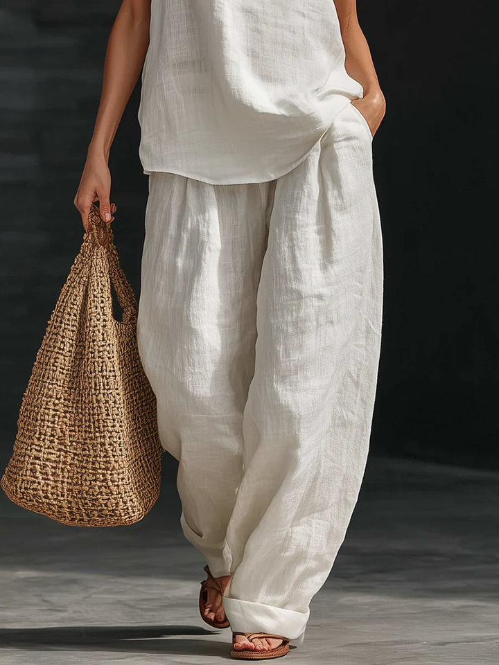 Nathalie™ – Sleeveless Top and Wide-Leg Trouser Set