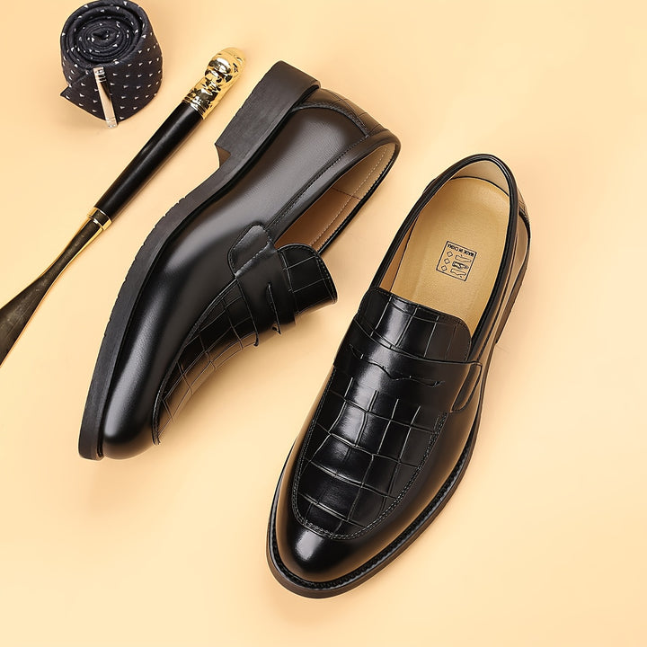 Pain-Free Comfort Orthopedic Loafers — Kensington Croc-Embossed