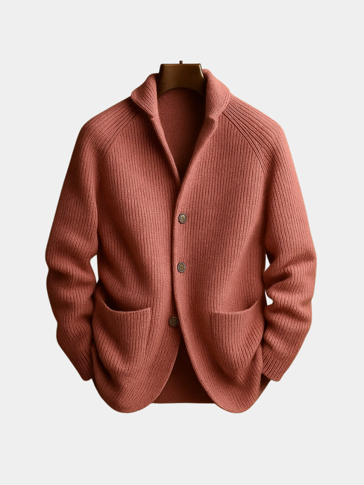 Valentin Ribbed Wool-Blend Cardigan