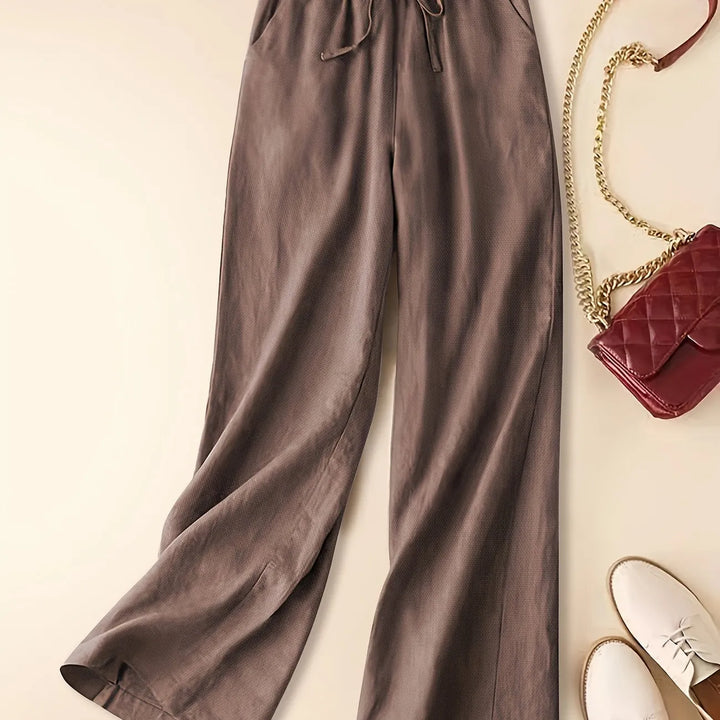 CHERRY RELAXED DRAWSTRING TROUSERS