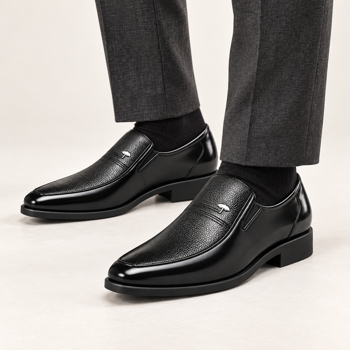 Ashford Comfort Slip-On Shoes worn with smart trousers