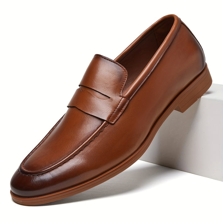 Men'S Shoes Business Formal British Soft Sole Casual Shoes Men'S Lazy Loafers Height Increasing Pointed Toe Trendy Bean Shoes