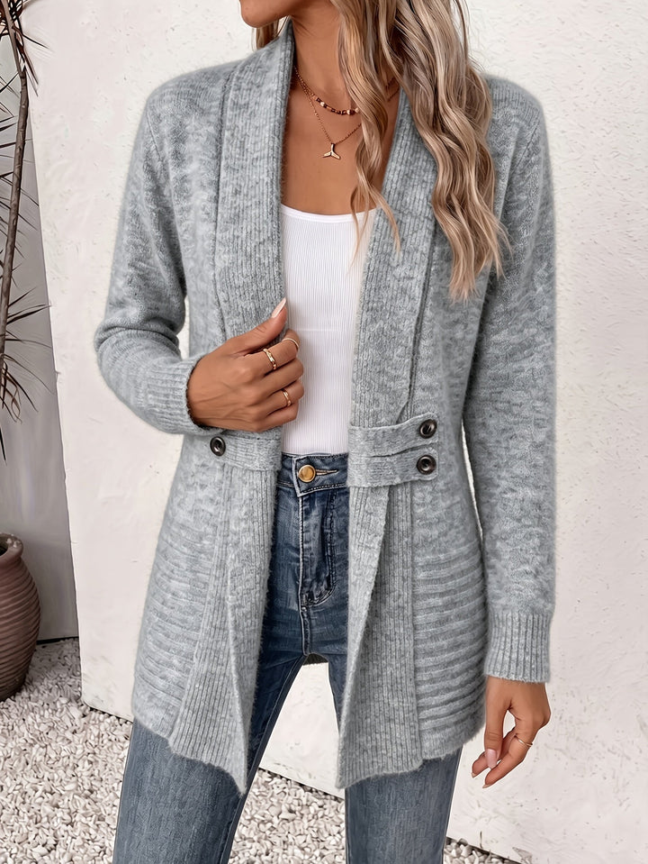 Wren Shawl-Collar Knit Cardigan