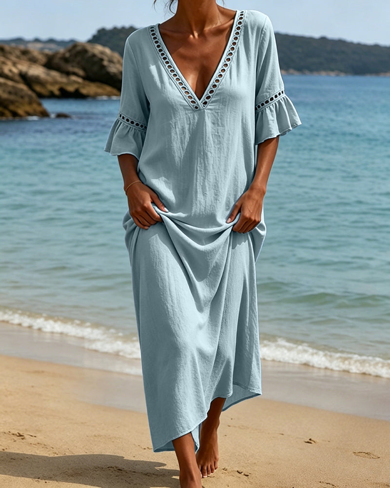 Olivia Boho maxi dress with lace