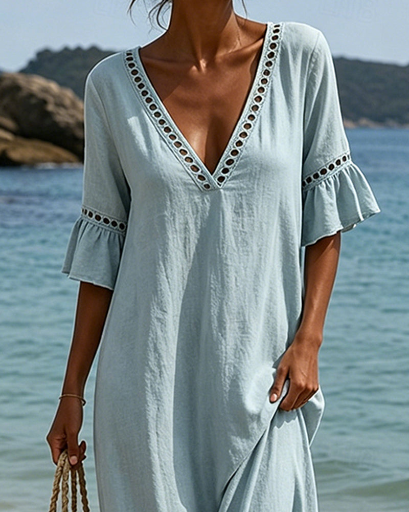 Olivia Boho maxi dress with lace