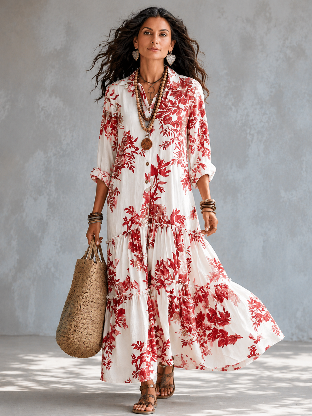 Elina Tummy-Flattering Button Dress