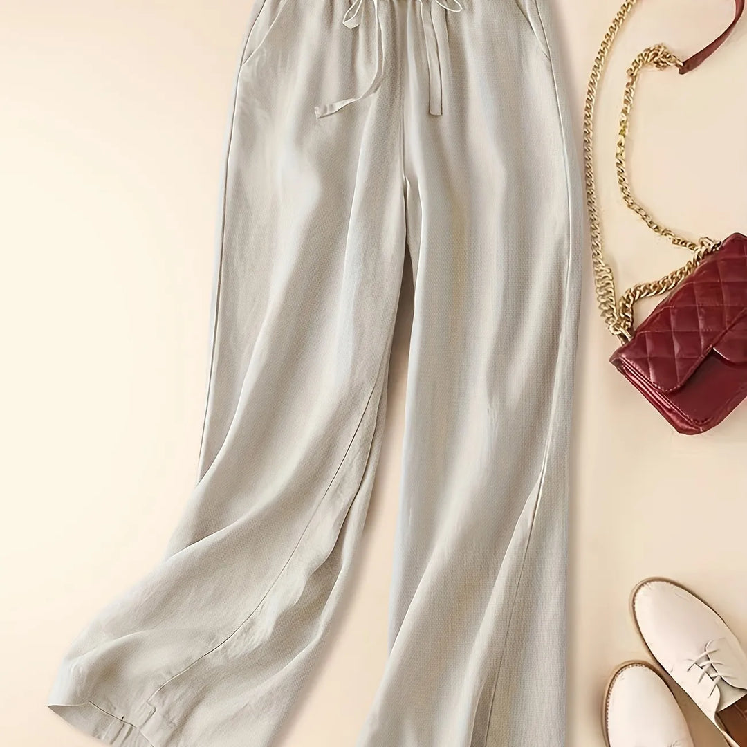 CHERRY RELAXED DRAWSTRING TROUSERS