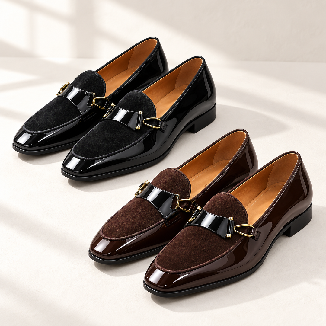 Bromley Contrast Loafers – black and brown colour options