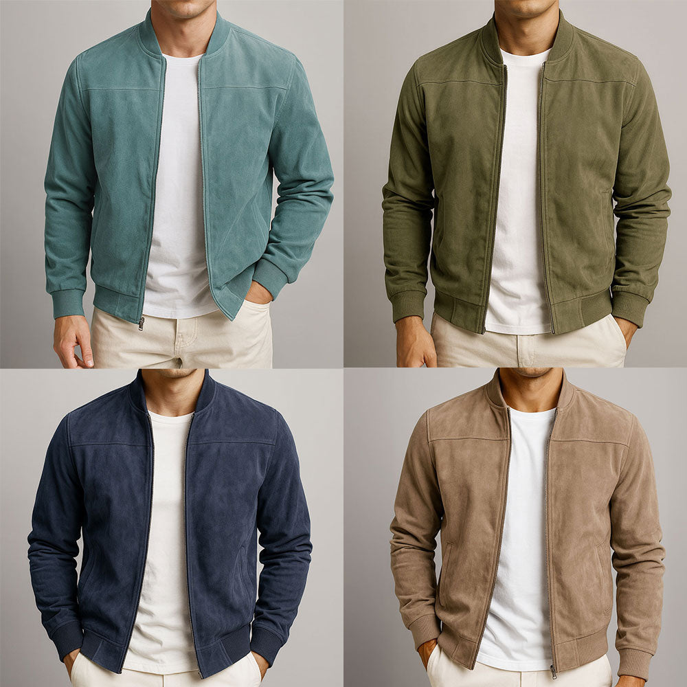 Carlos Suede Bomber Jacket