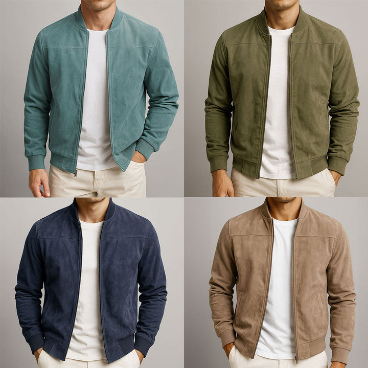 Carlos Suede Bomber Jacket