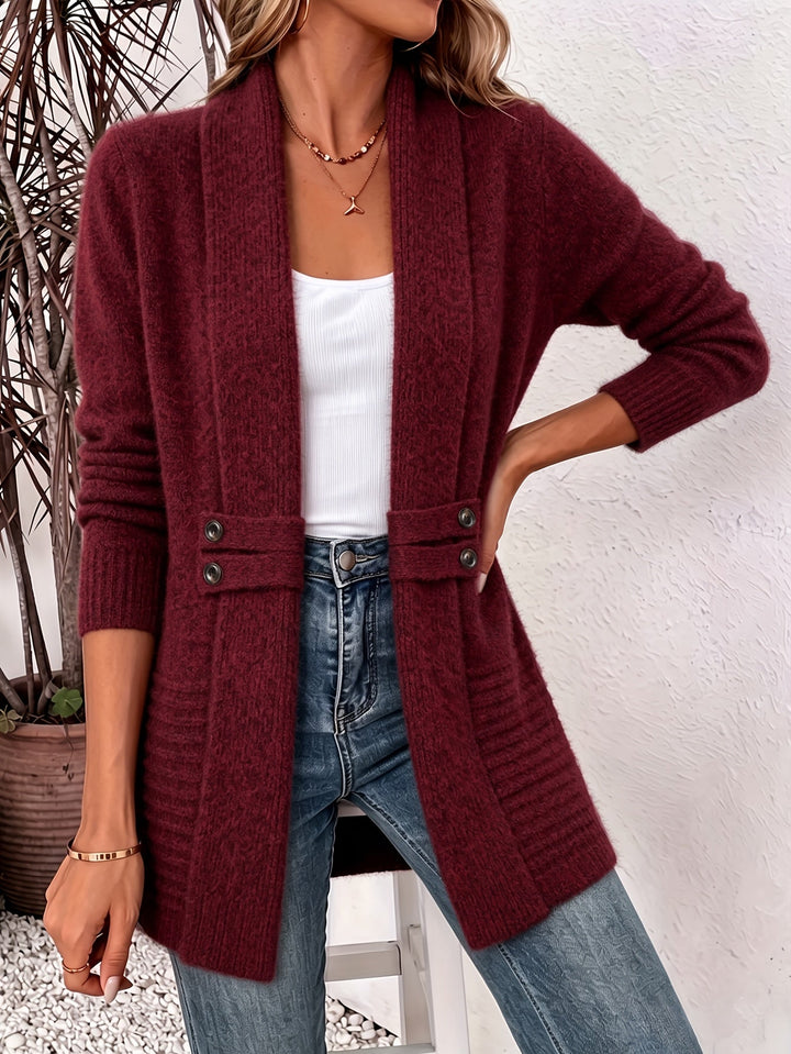 Wren Shawl-Collar Knit Cardigan