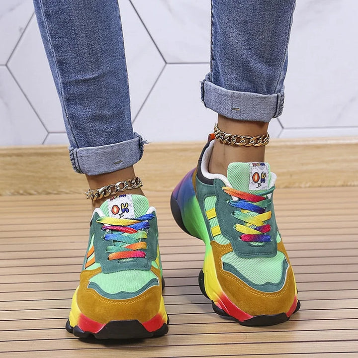Isolina Orthopaedic Colour-Block Trainers