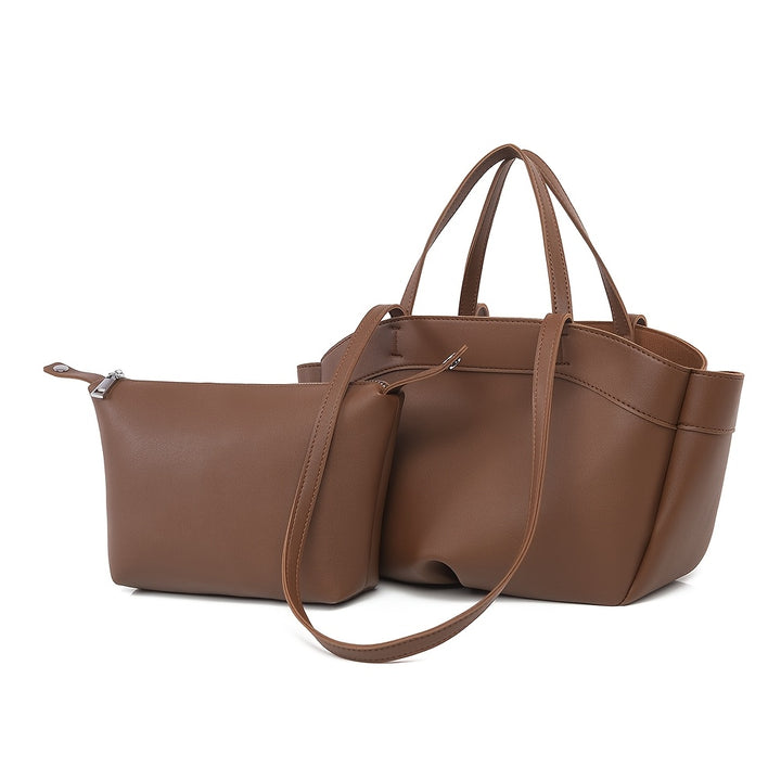 Isla Structured Tote Bag & Pouch Set