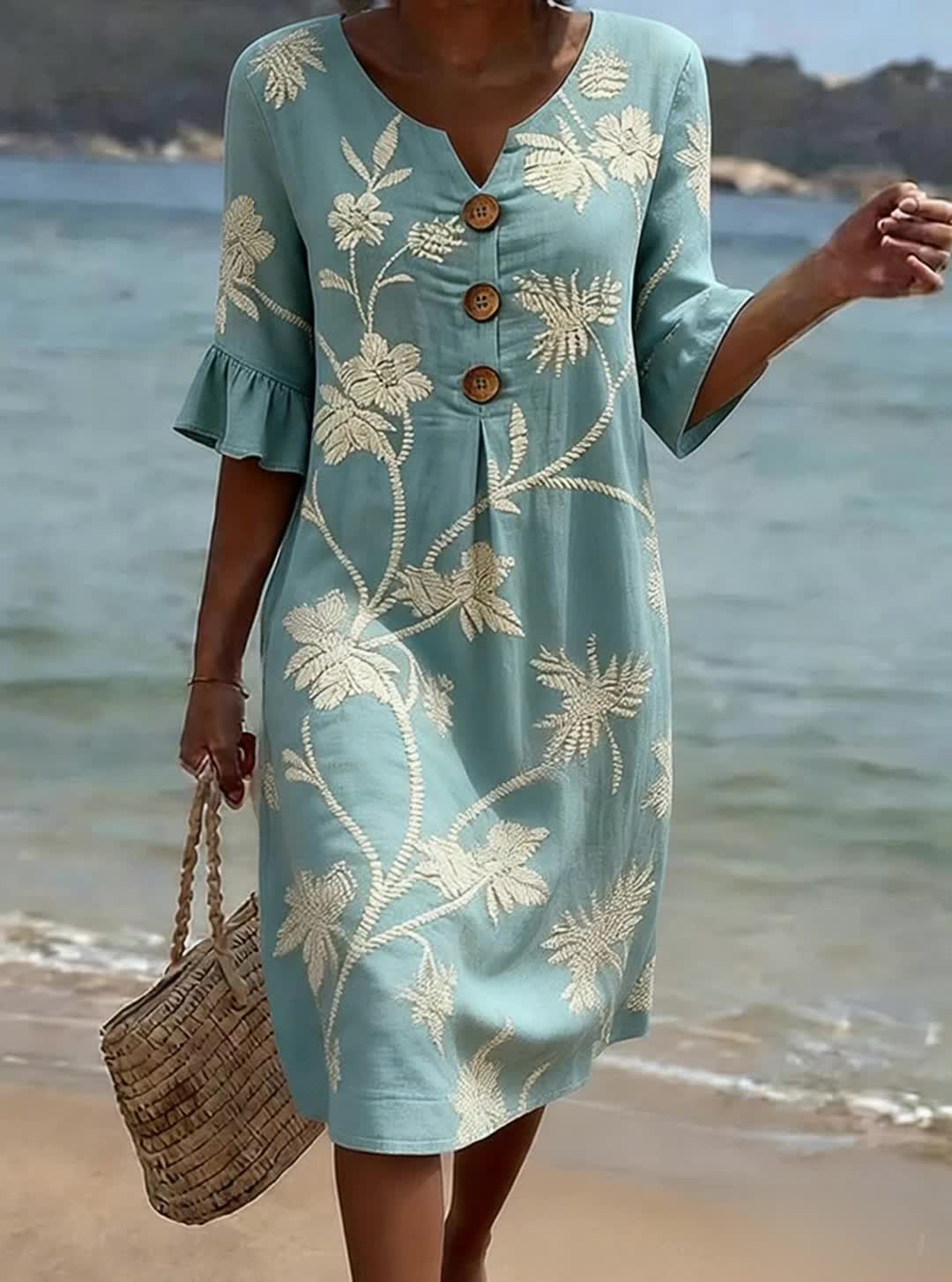 Floral-print dress by Roseworth London