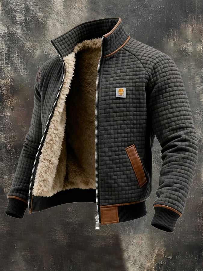 Samuel Sherpa-Lined Textured Jacket