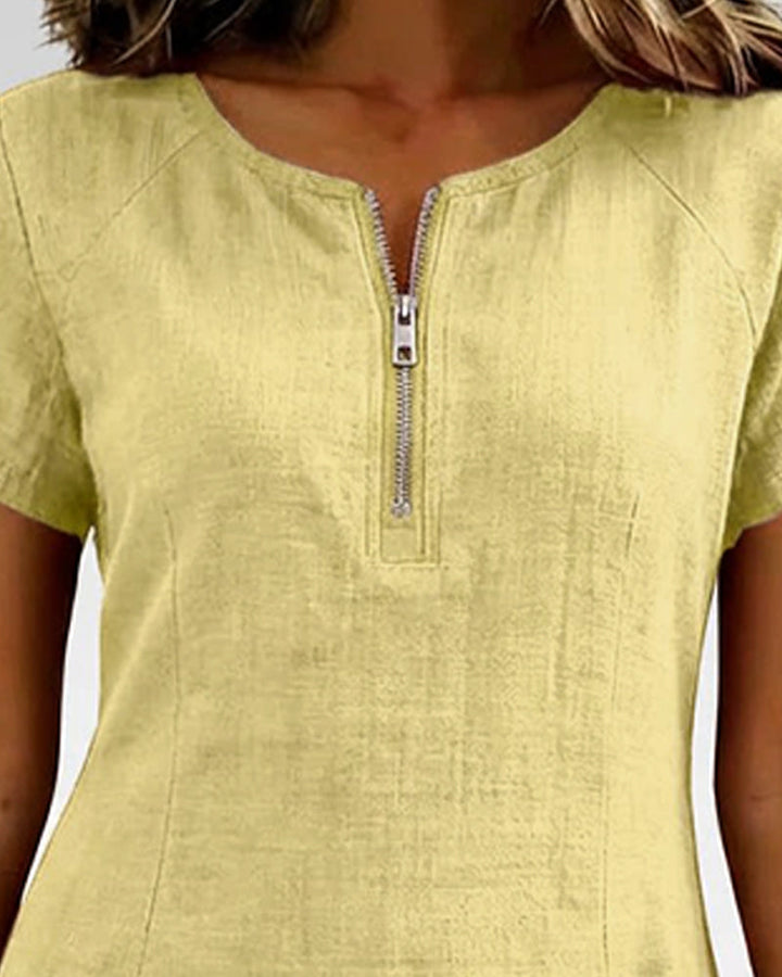 Linn Cotton dress with zip fastening