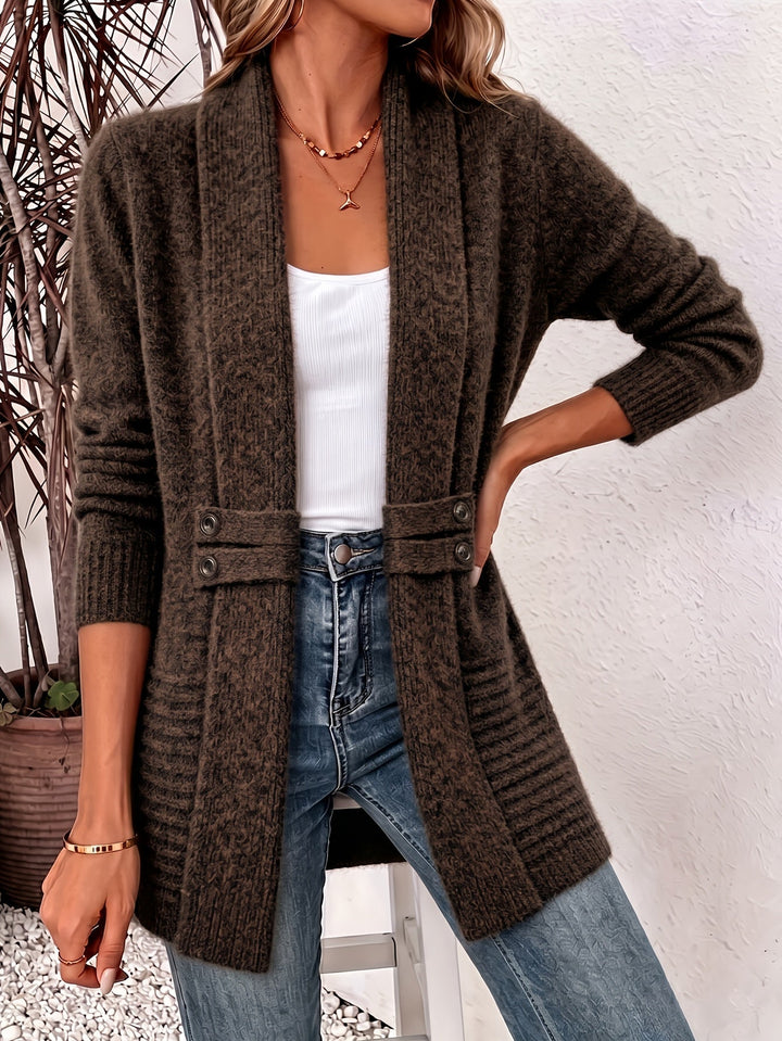 Wren Shawl-Collar Knit Cardigan