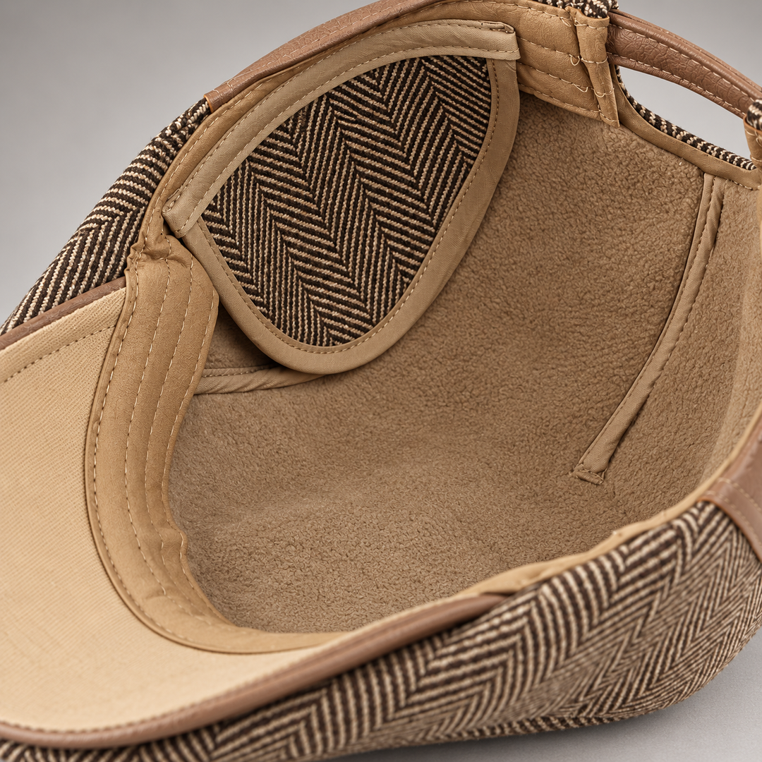 Thornton Herringbone Flat Cap