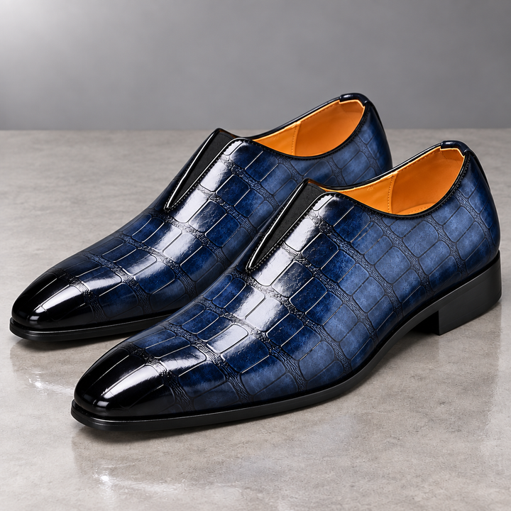 Renzo Croc-Embossed Loafers