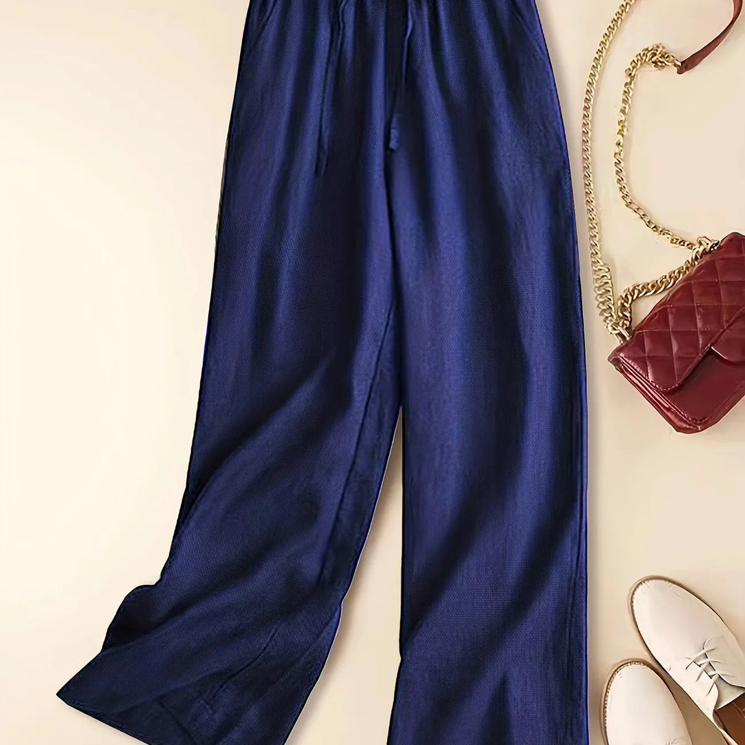 CHERRY RELAXED DRAWSTRING TROUSERS
