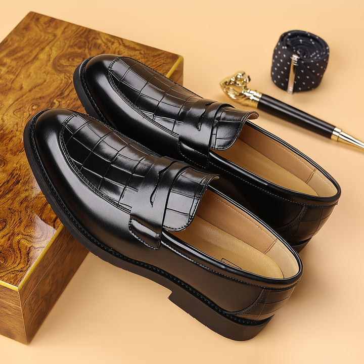 Pain-Free Comfort Orthopedic Loafers — Kensington Croc-Embossed