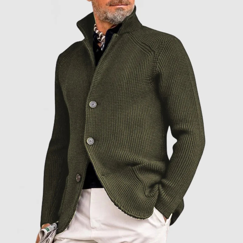 Benjamin Ribbed Knit Collar Cardigan