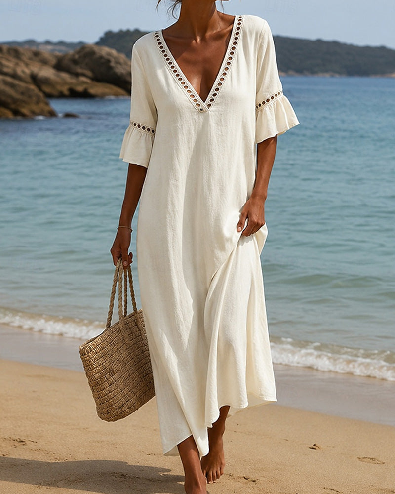 Olivia Boho maxi dress with lace