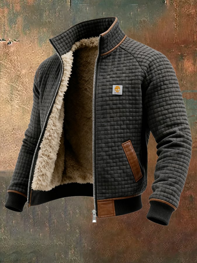 Samuel Sherpa-Lined Textured Jacket