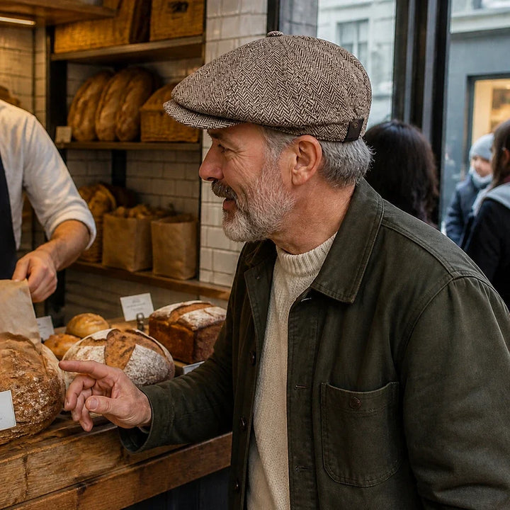 Herringbone Wool Cap