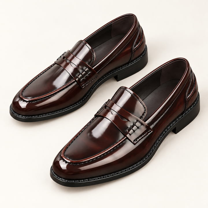 Dunmore Polished Comfort Loafers viewed from above