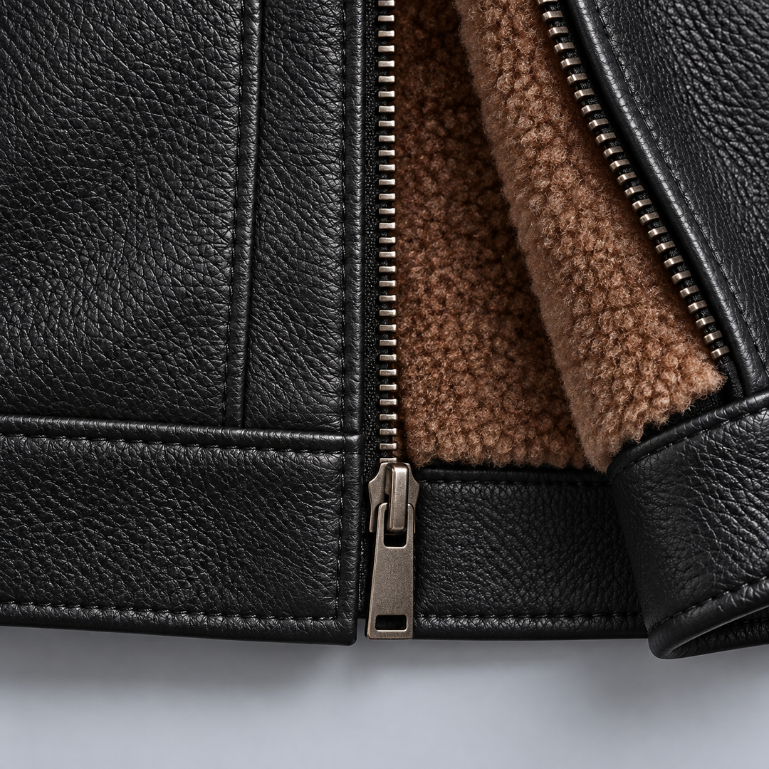 Hayes Sherpa-Lined Leather Jacket