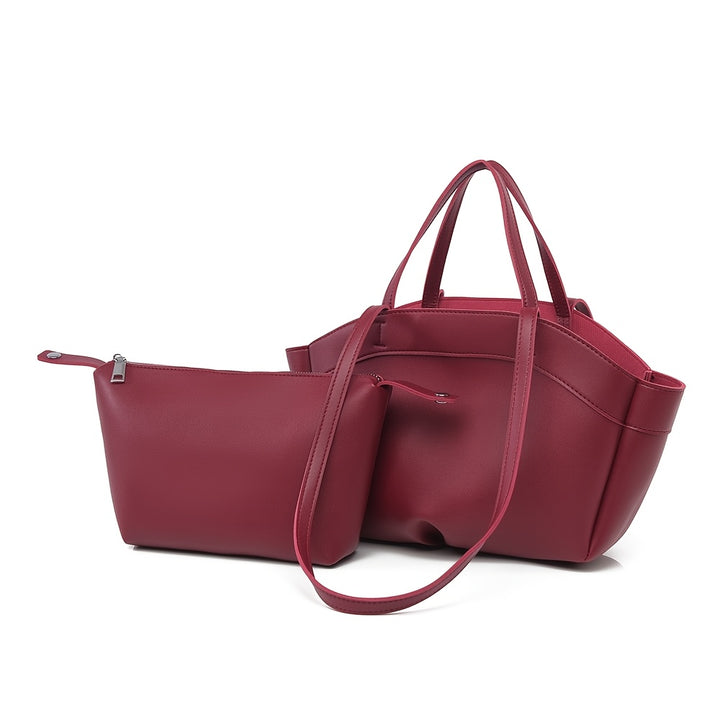 Isla Structured Tote Bag & Pouch Set