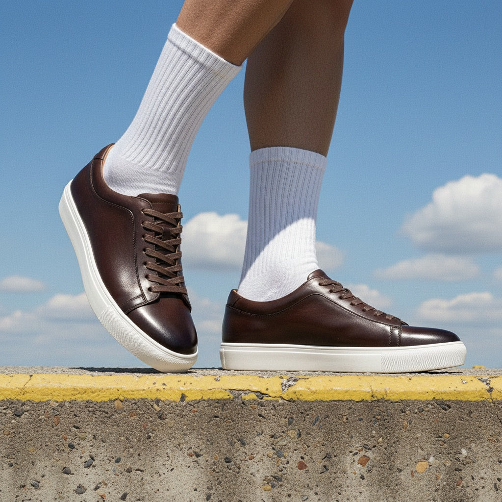 SHOREDITCH LEATHER SNEAKERS