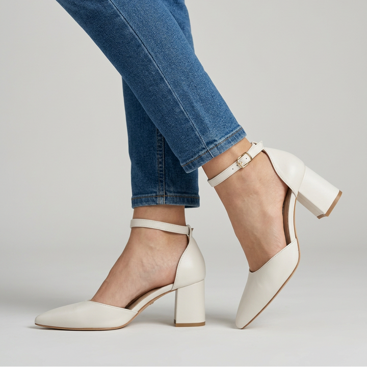 Elara Comfortable Pointed-Toe Block Heels