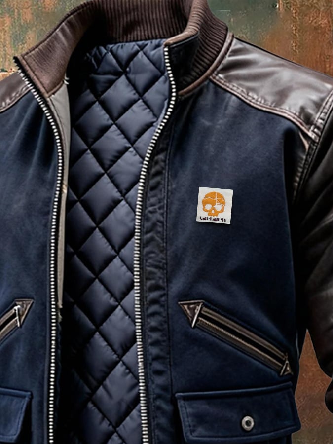 Franco Quilted Jacket with Leather Trim
